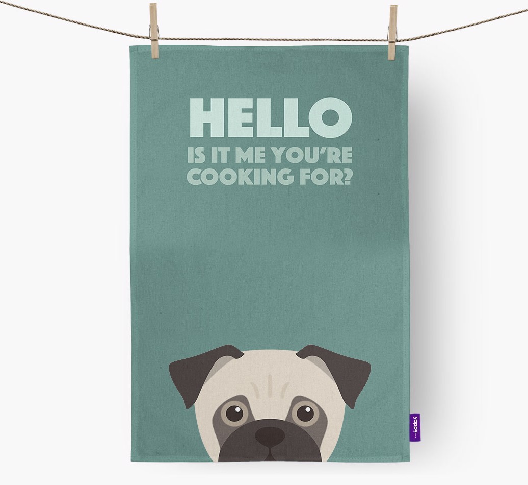'Cooking For' - Personalized {breedFullName} Dish Towel