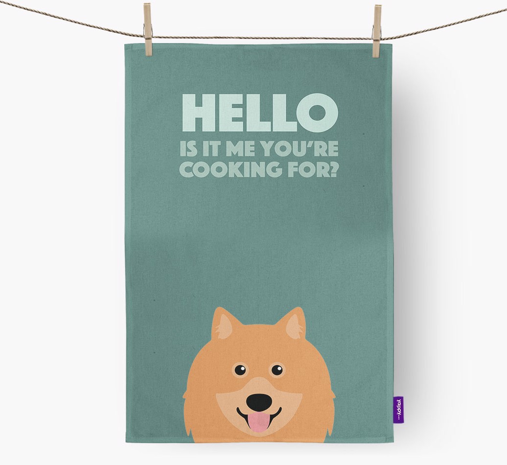 'Cooking For' - Personalised {breedFullName} Tea Towel