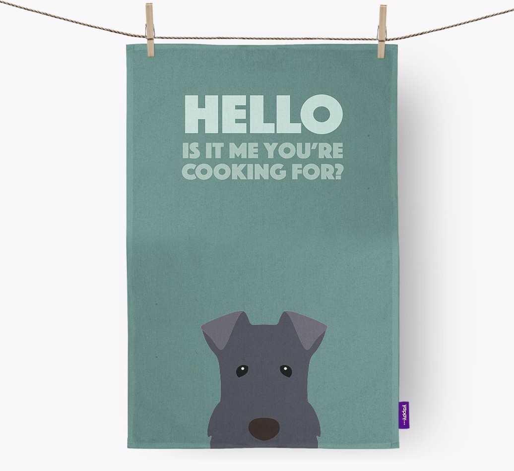 'Cooking For' - Personalised {breedFullName} Tea Towel