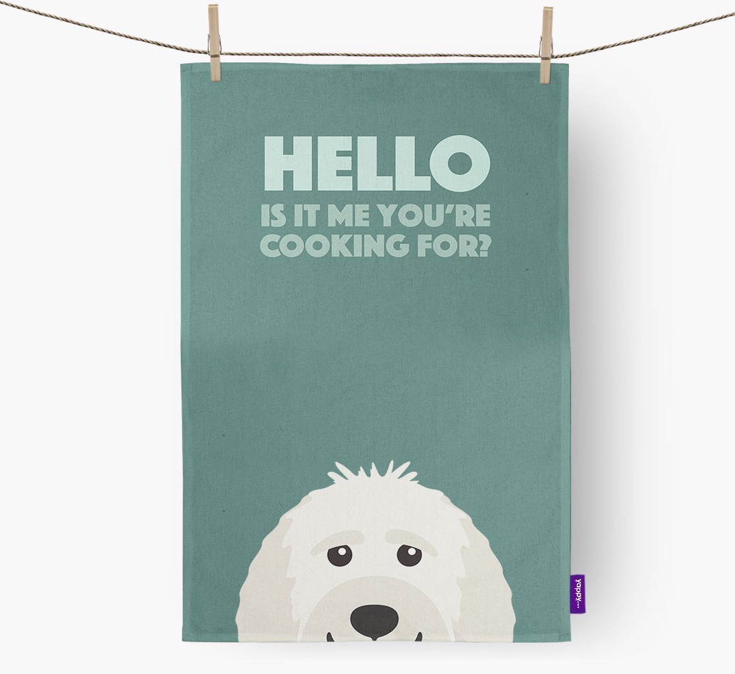 'Cooking For' - Personalised {breedFullName} Tea Towel
