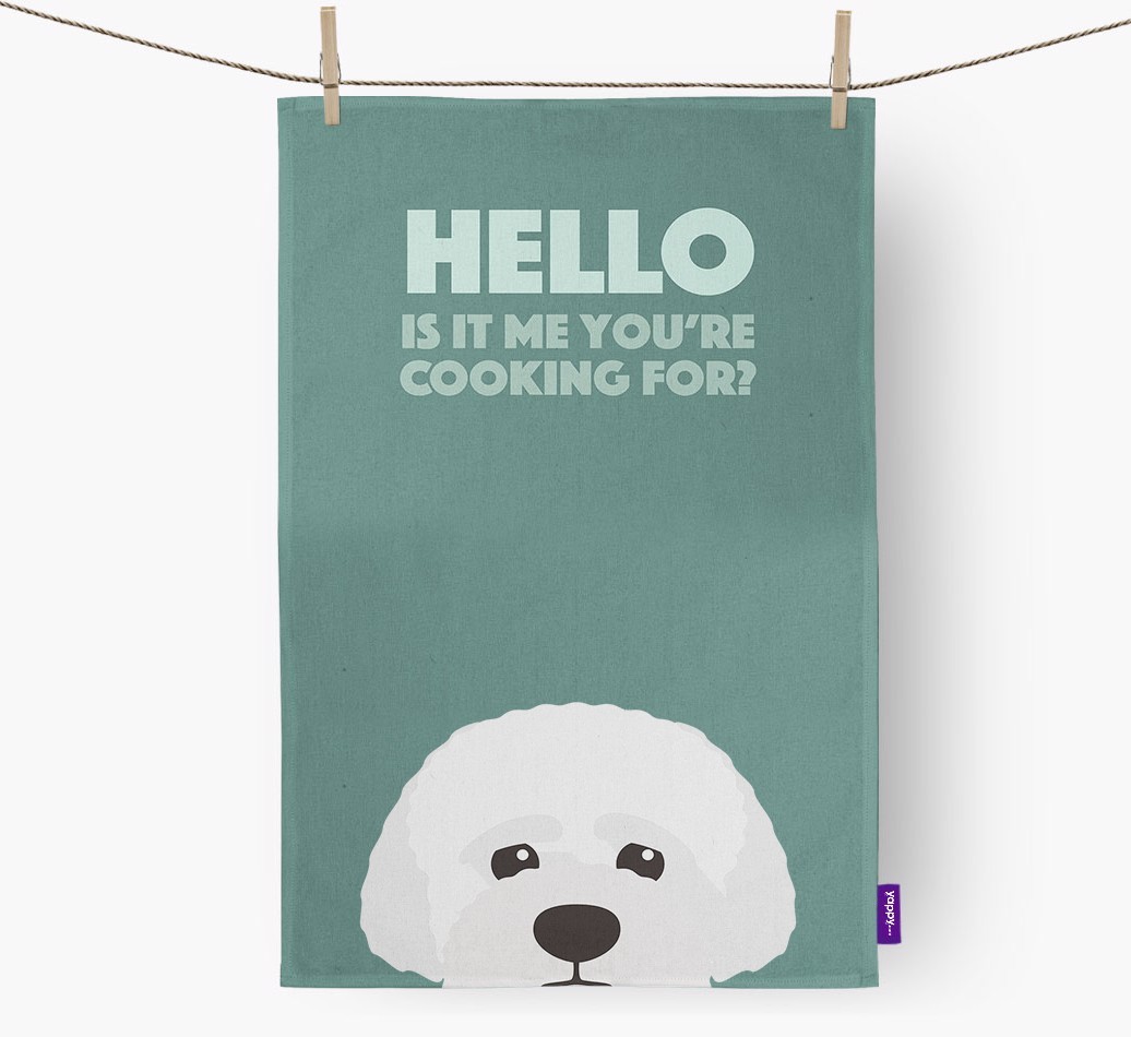 'Cooking For' - Personalised {breedFullName} Tea Towel