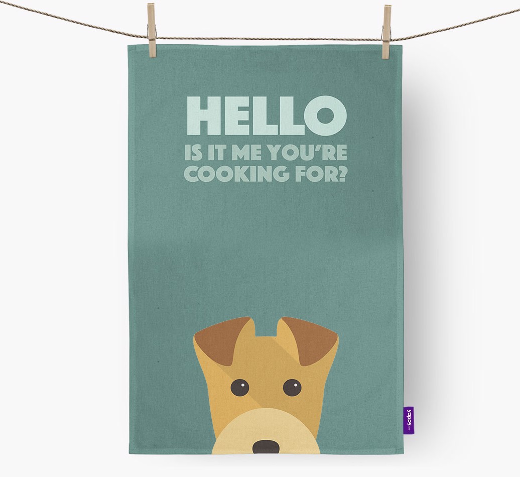'Cooking For' - Personalised {breedFullName} Tea Towel