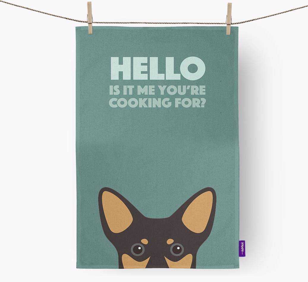 'Cooking For' - Personalised {breedFullName} Tea Towel