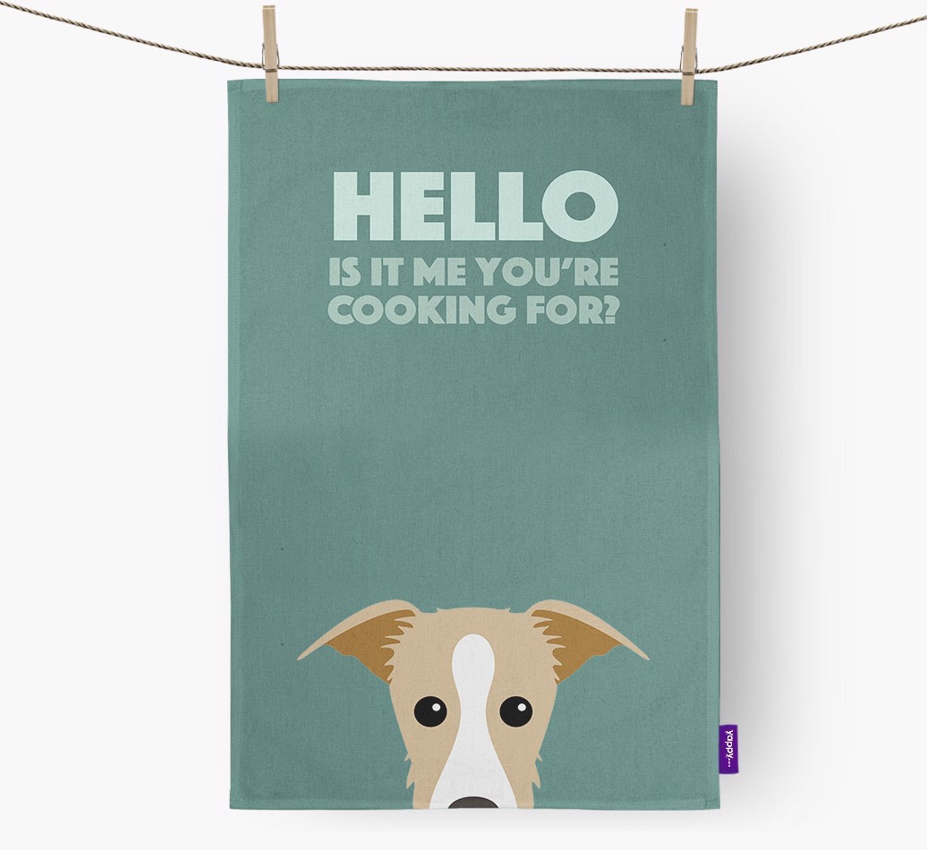 'Cooking For' - Personalised {breedFullName} Tea Towel