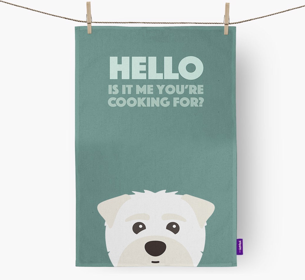 'Cooking For' - Personalized {breedFullName} Dish Towel