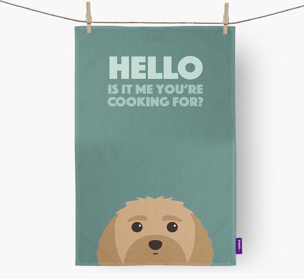 'Cooking For' - Personalized {breedFullName} Dish Towel