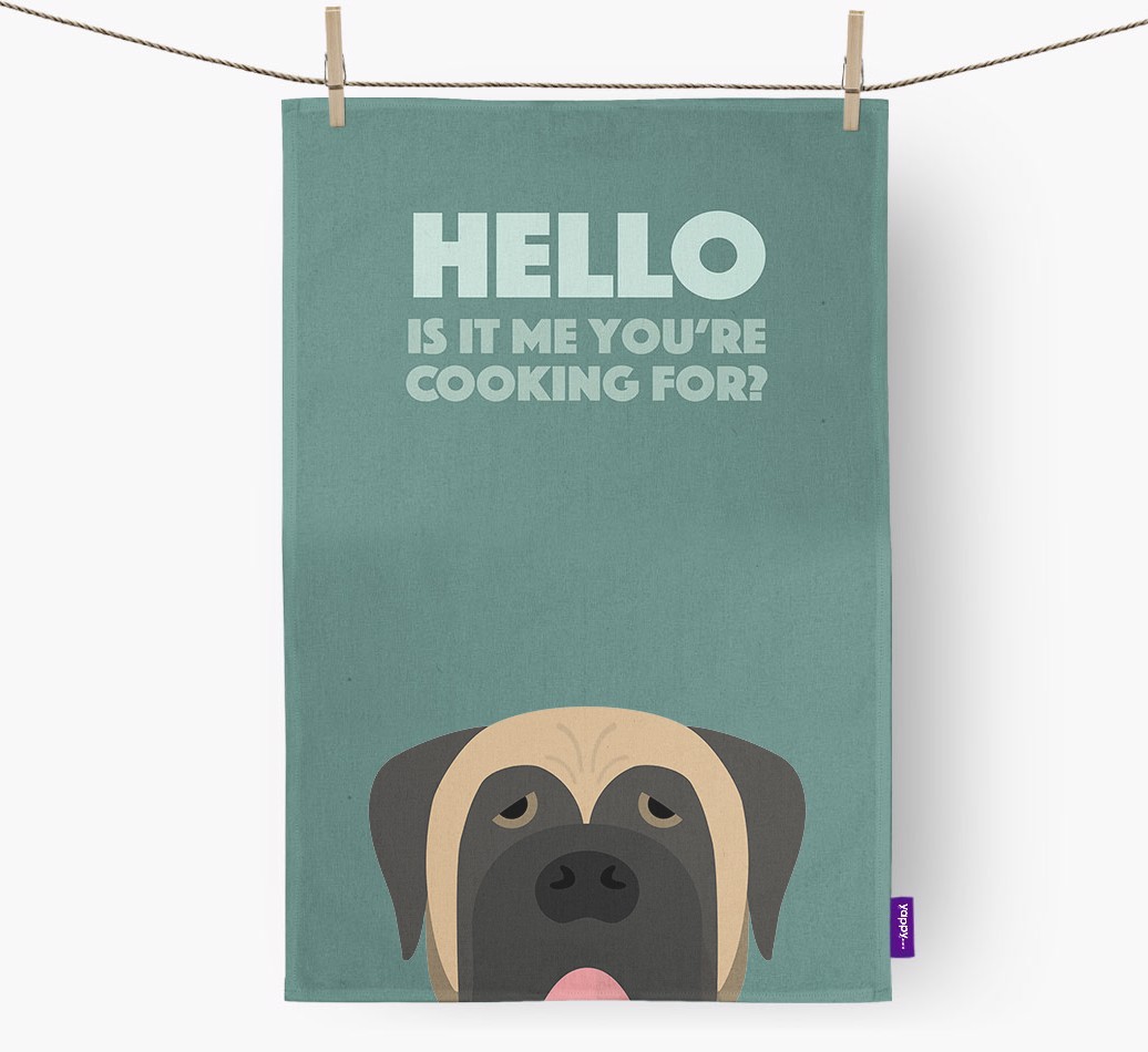 'Cooking For' - Personalised {breedFullName} Tea Towel
