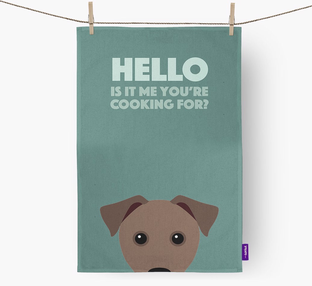 'Cooking For' - Personalised {breedFullName} Tea Towel
