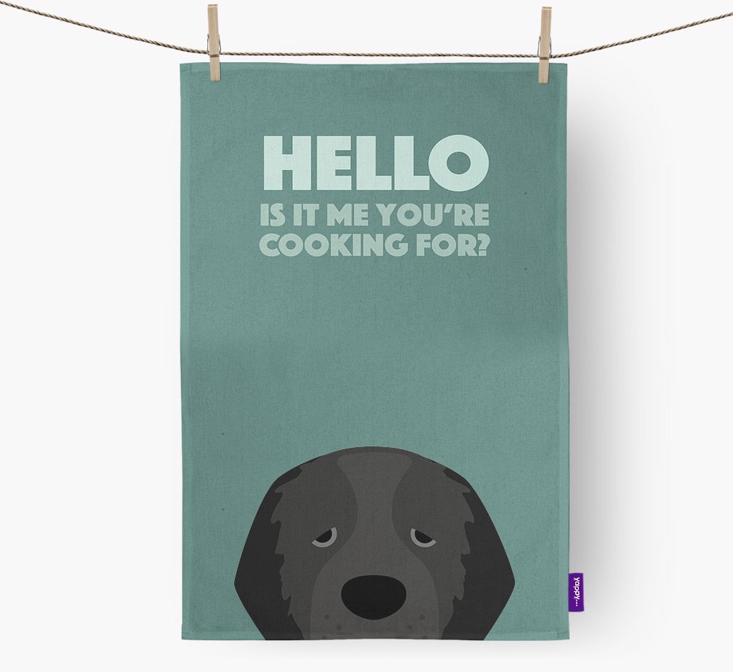 'Cooking For' - Personalised {breedFullName} Tea Towel