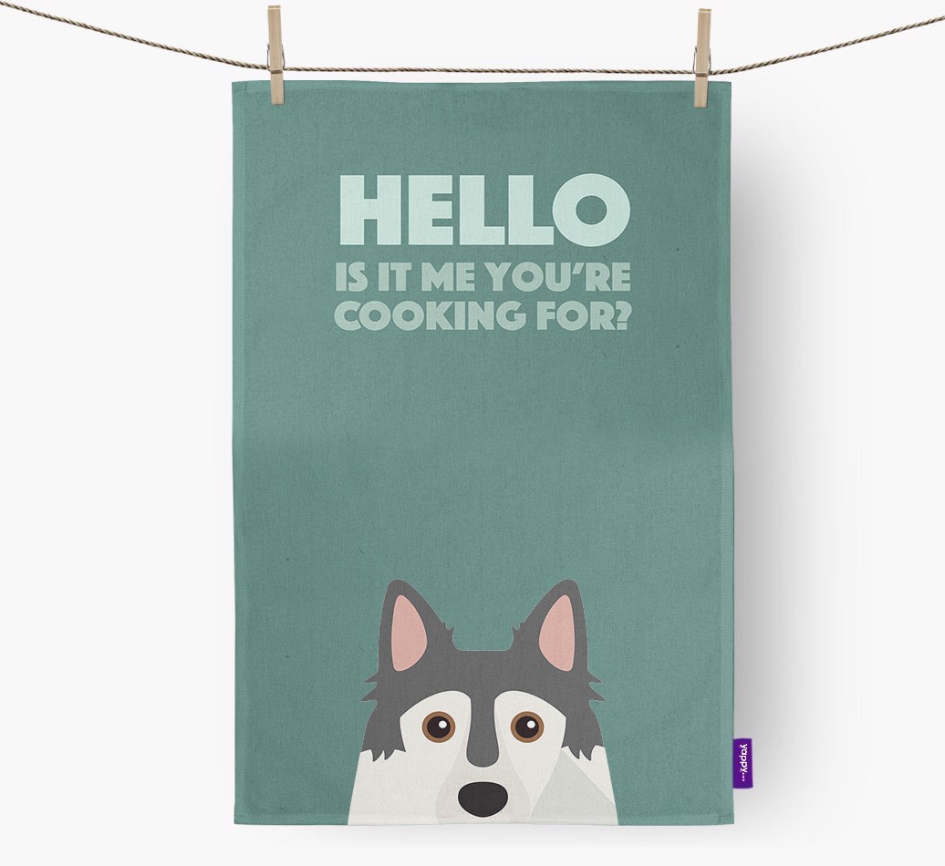 'Cooking For' - Personalized {breedFullName} Dish Towel
