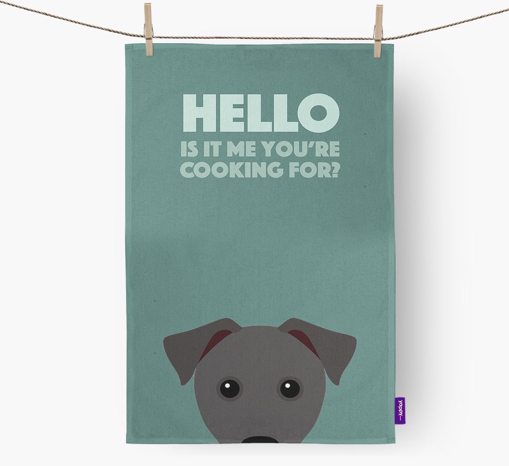 'Cooking For' - Personalised {breedFullName} Tea Towel