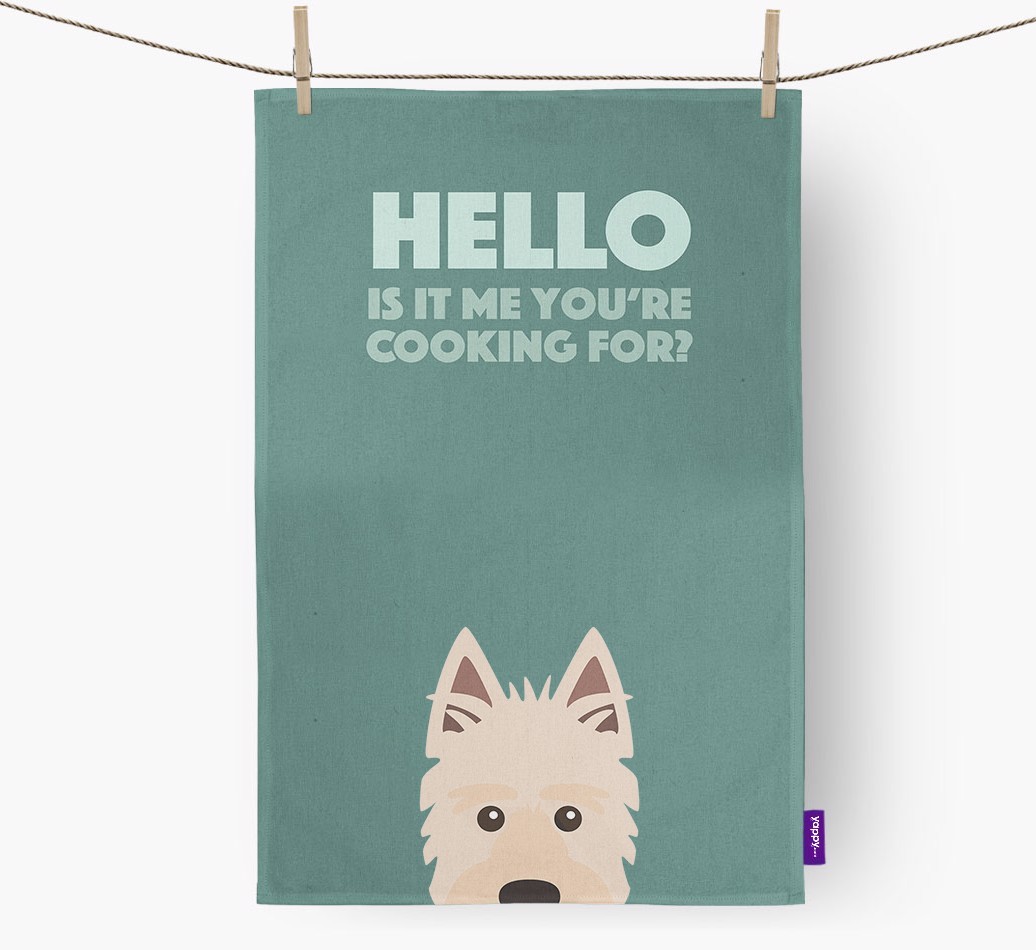 'Cooking For' - Personalized {breedFullName} Dish Towel