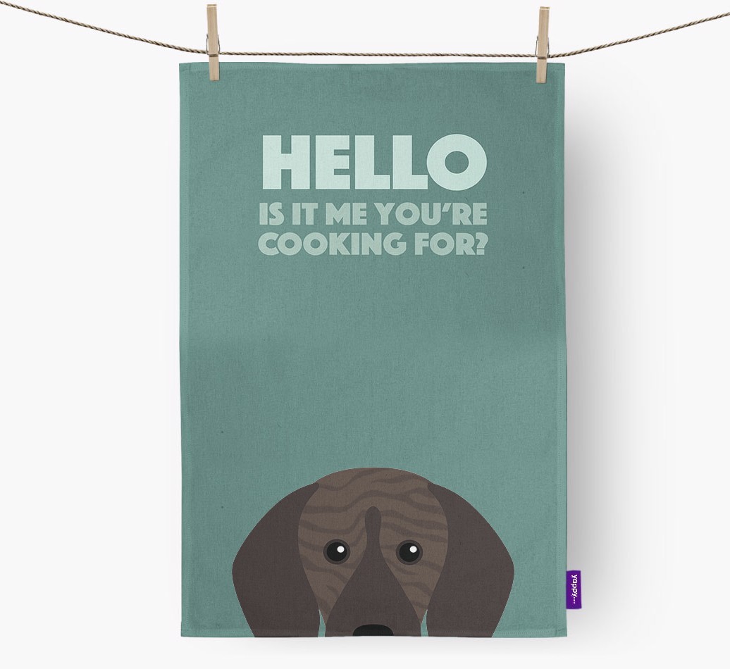 'Cooking For' - Personalised {breedFullName} Tea Towel