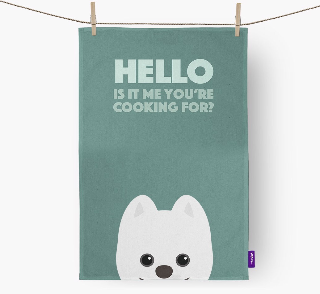 'Cooking For' - Personalised {breedFullName} Tea Towel