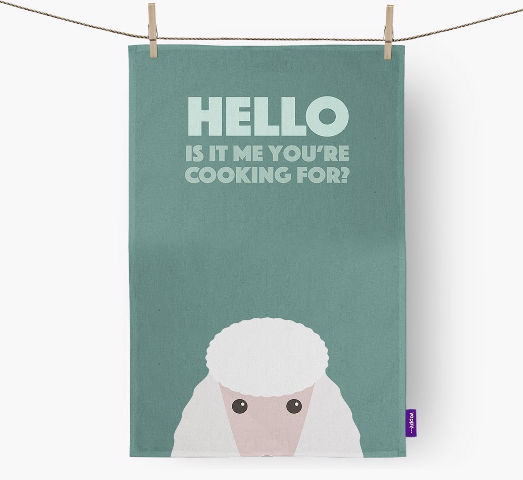 'Cooking For' - Personalised {breedFullName} Tea Towel