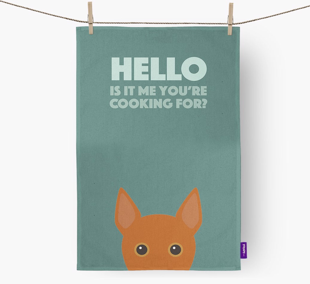 'Cooking For' - Personalized {breedFullName} Dish Towel