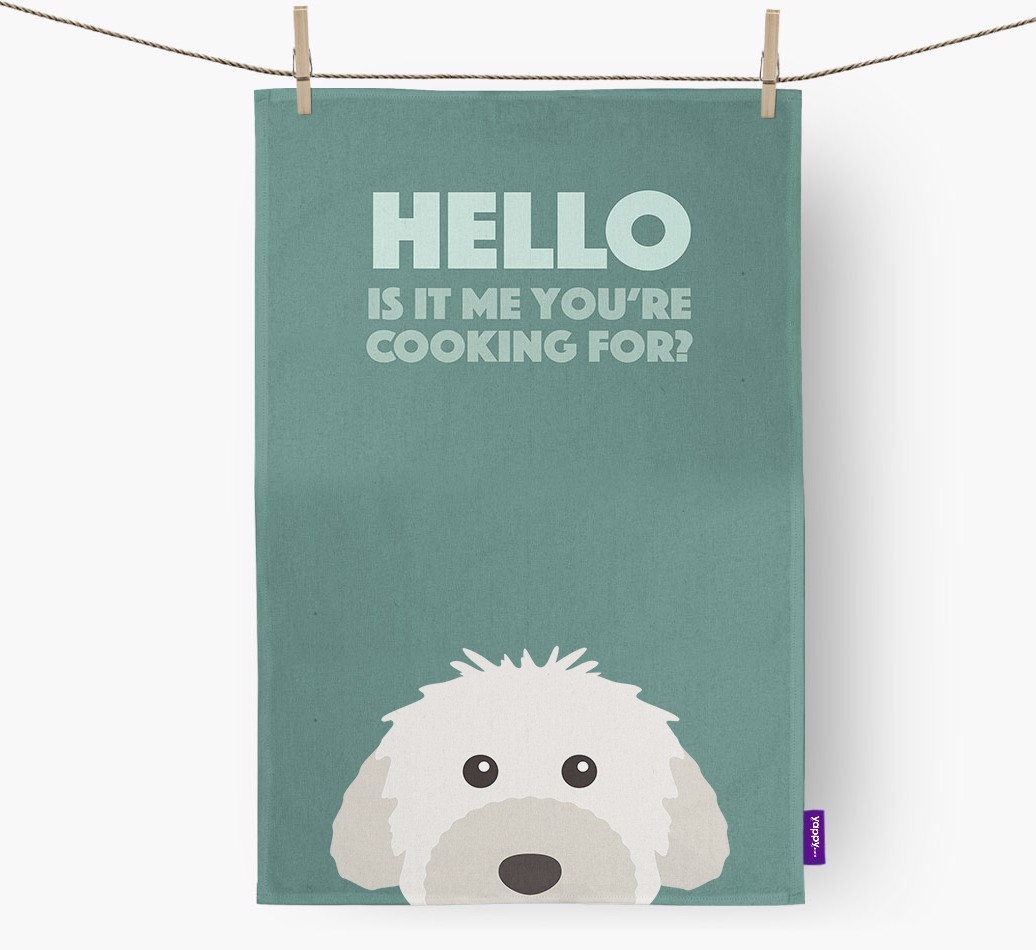 'Cooking For' - Personalised {breedFullName} Tea Towel