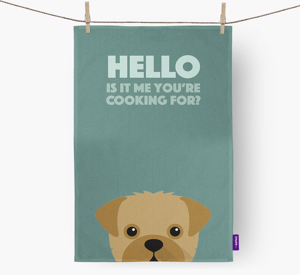 'Cooking For' - Personalised {breedFullName} Tea Towel