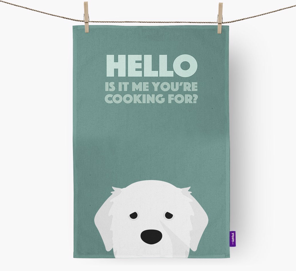 'Cooking For' - Personalised {breedFullName} Tea Towel