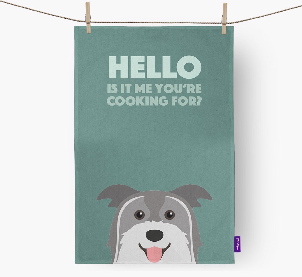 'Cooking For' - Personalised {breedFullName} Tea Towel