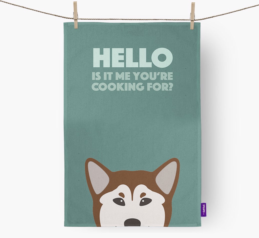 'Cooking For' - Personalized {breedFullName} Dish Towel
