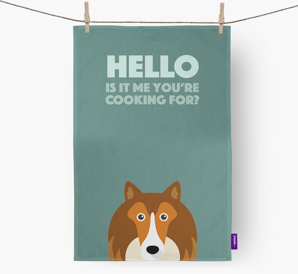 'Cooking For' - Personalized {breedFullName} Dish Towel