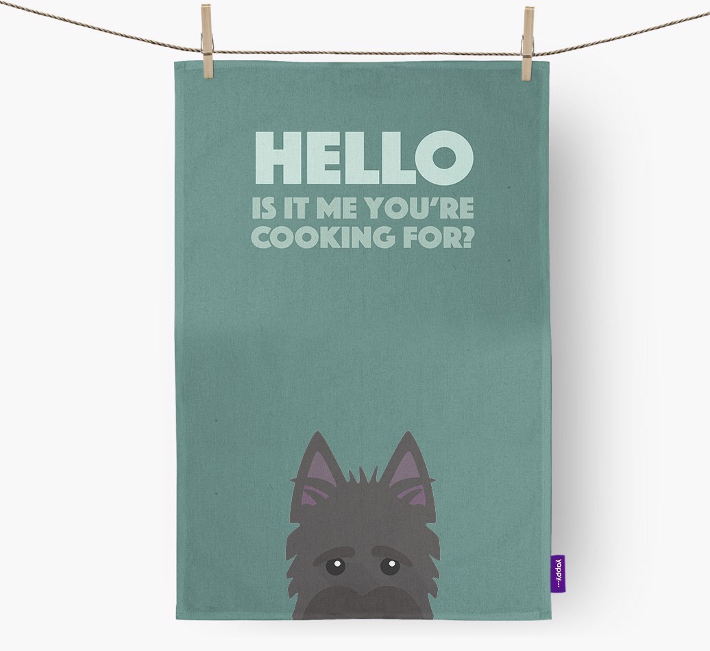 'Cooking For' - Personalised {breedFullName} Tea Towel