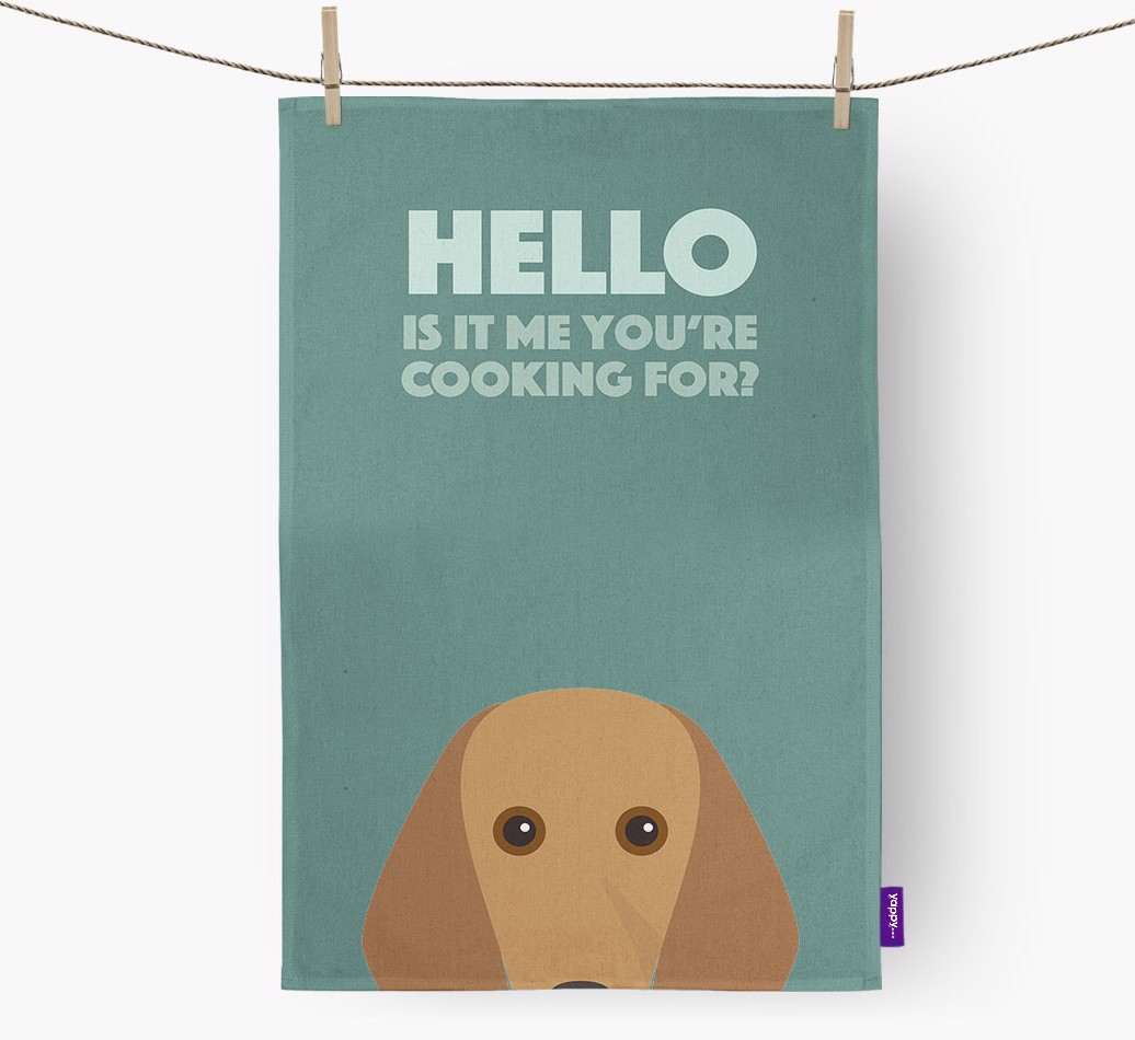 'Cooking For' - Personalized {breedFullName} Dish Towel