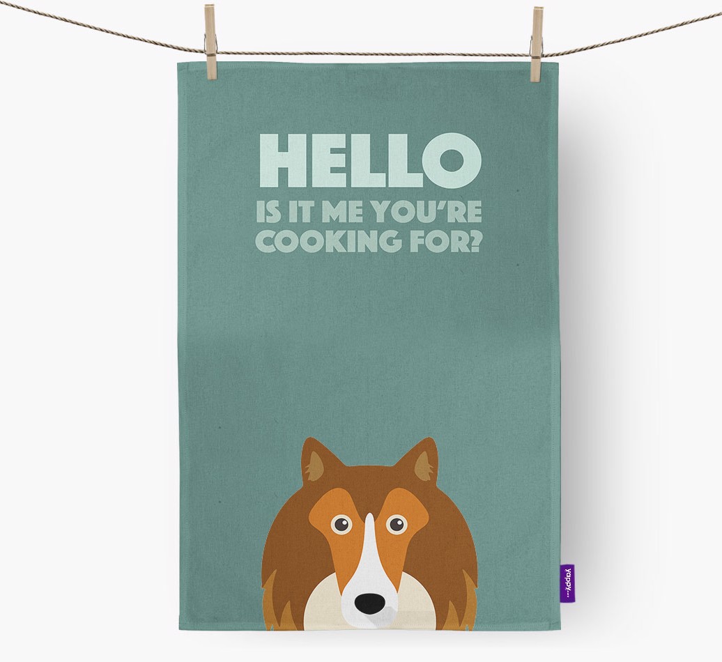 'Cooking For' - Personalised {breedFullName} Tea Towel