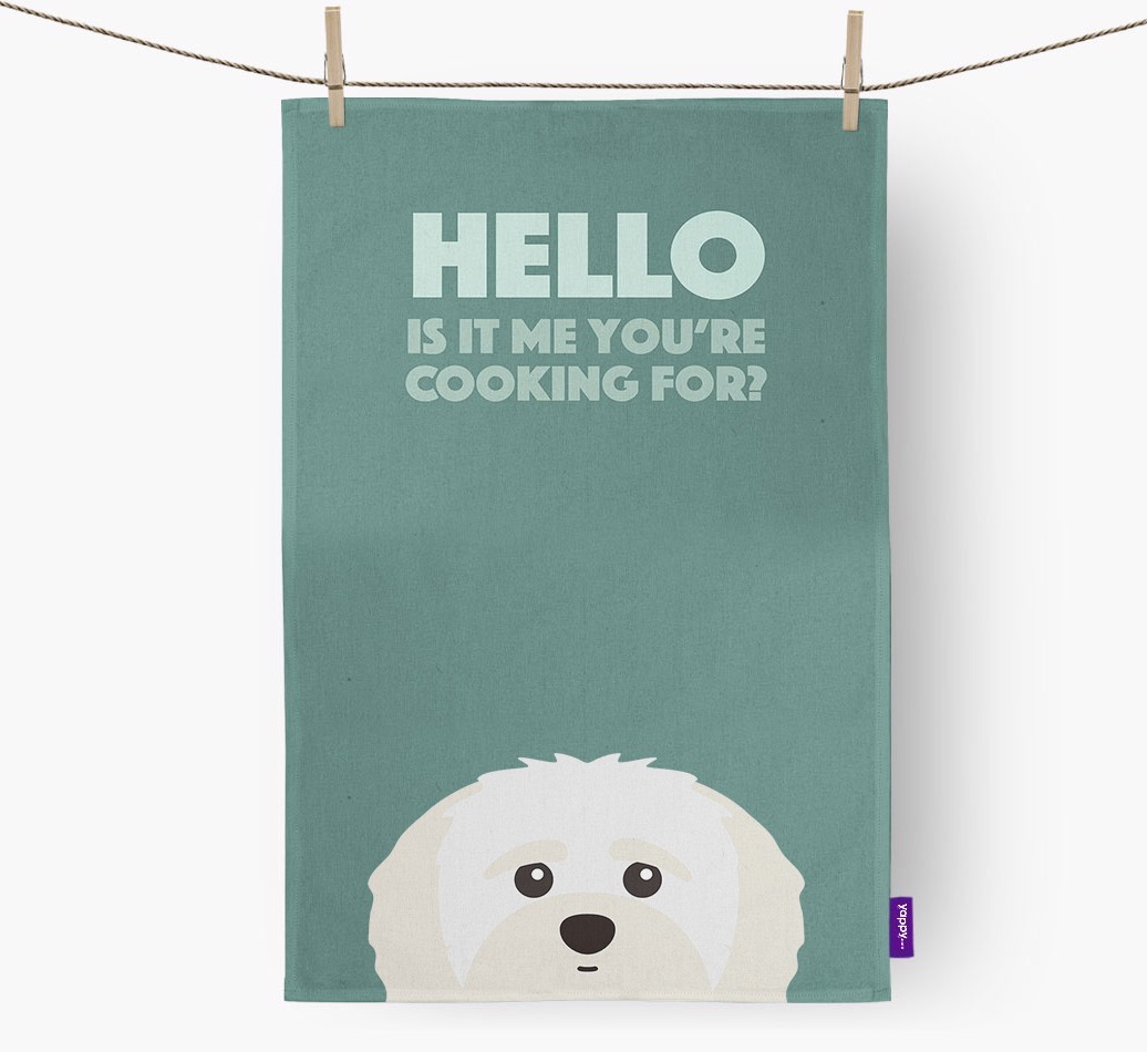 'Cooking For' - Personalised {breedFullName} Tea Towel