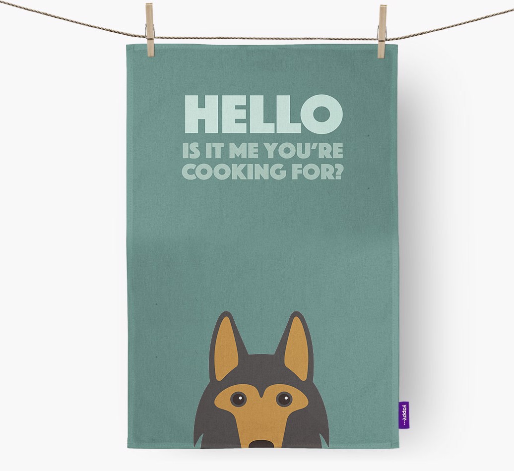 'Cooking For' - Personalized {breedFullName} Dish Towel