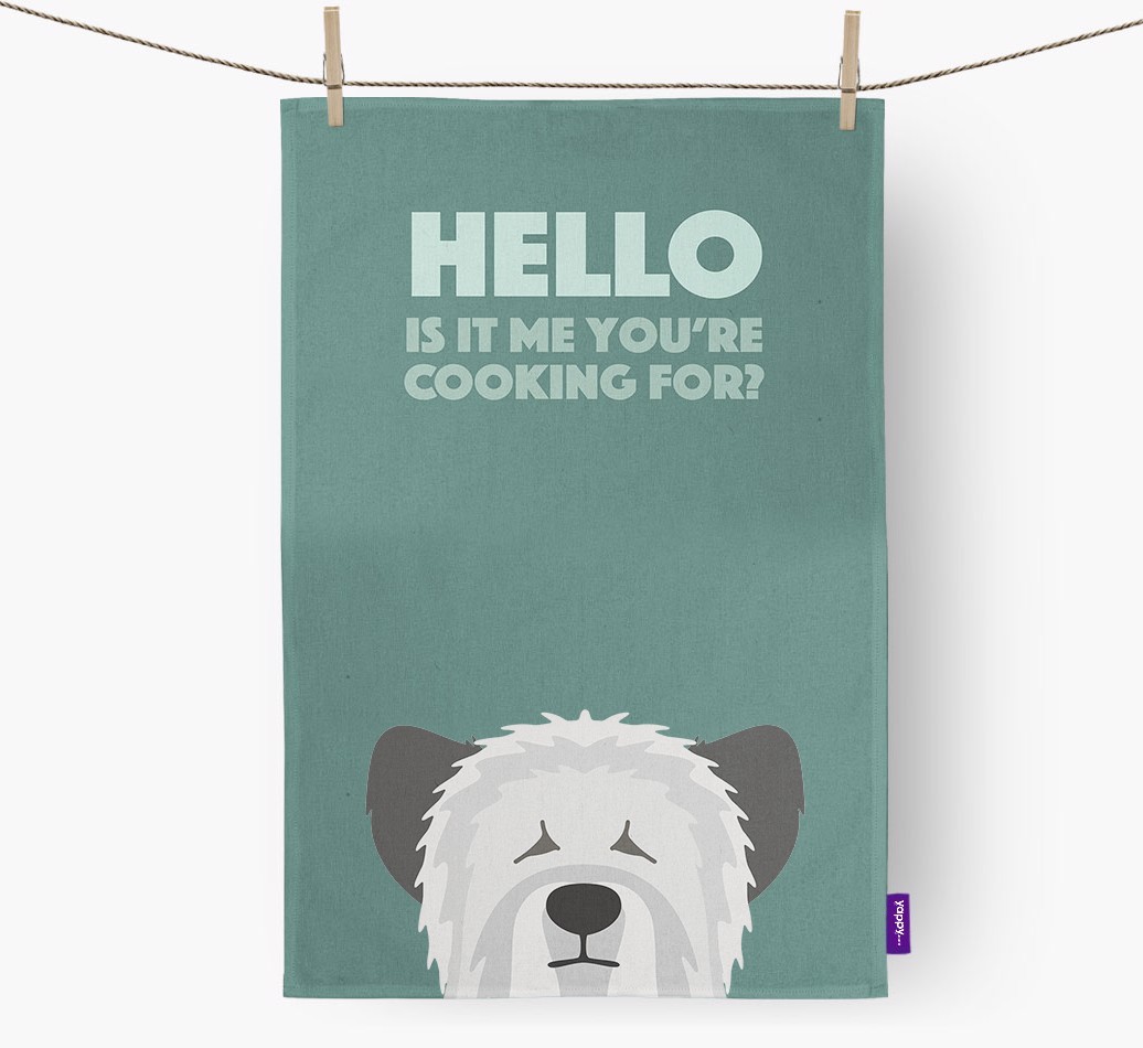 'Cooking For' - Personalised {breedFullName} Tea Towel