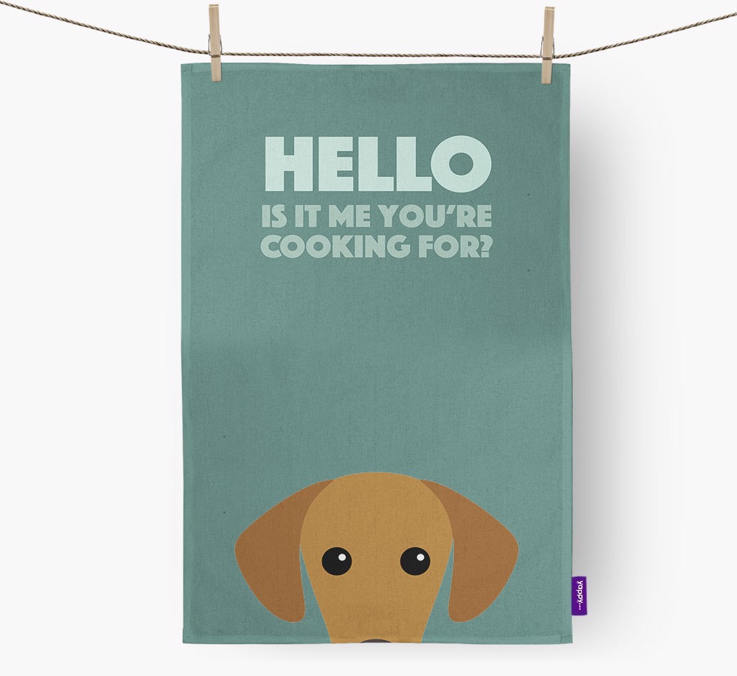 'Cooking For' - Personalized {breedFullName} Dish Towel