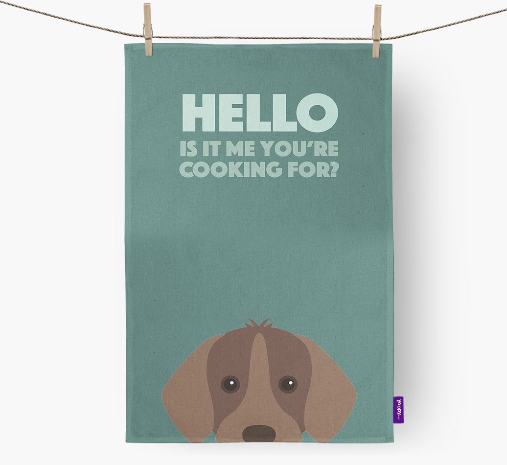 'Cooking For' - Personalised {breedFullName} Tea Towel