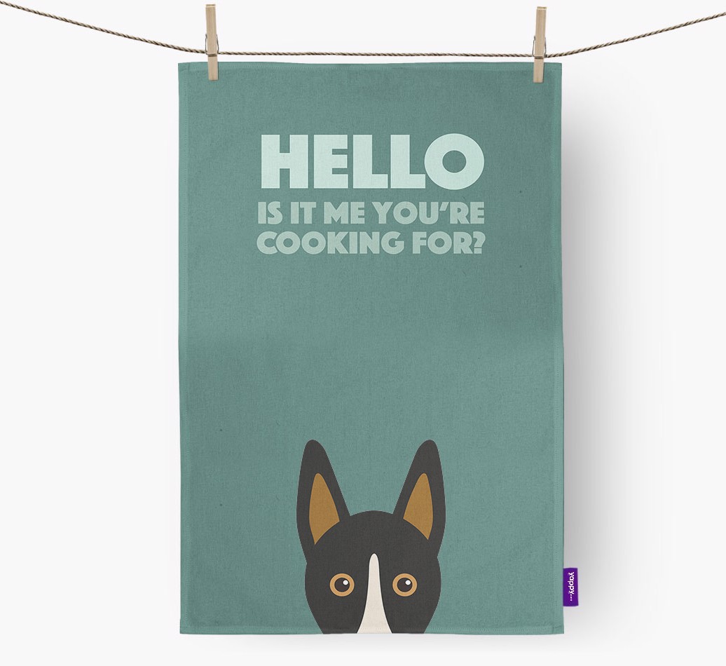 'Cooking For' - Personalized {breedFullName} Dish Towel