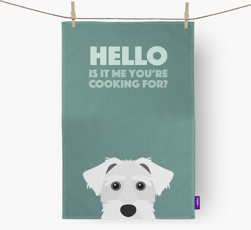 'Cooking For' - Personalised {breedFullName} Tea Towel