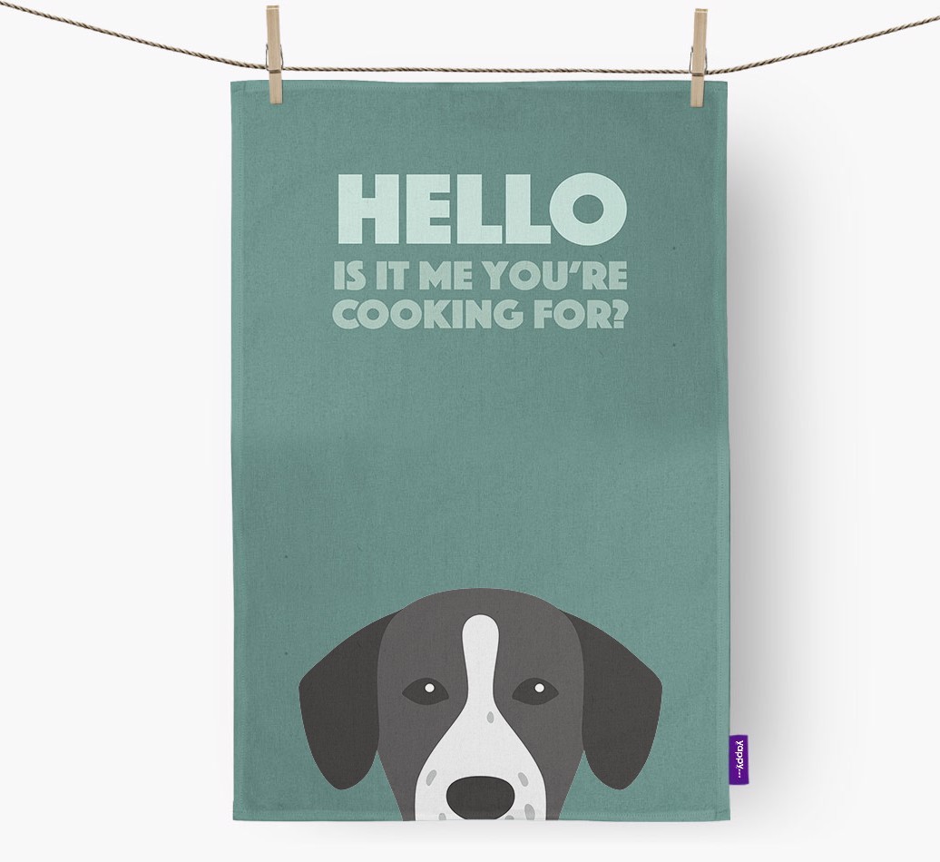 'Cooking For' - Personalised {breedFullName} Tea Towel