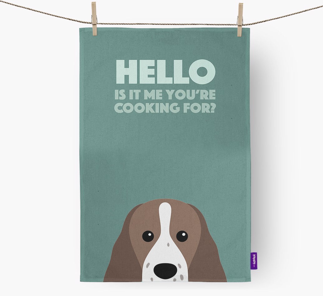 'Cooking For' - Personalized {breedFullName} Dish Towel