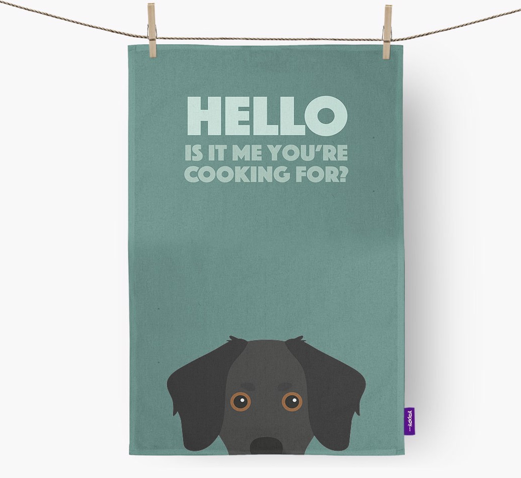 'Cooking For' - Personalized {breedFullName} Dish Towel