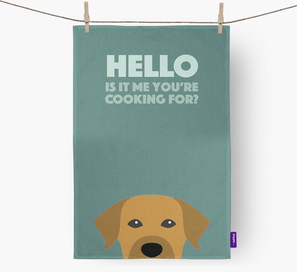 'Cooking For' - Personalized {breedFullName} Dish Towel