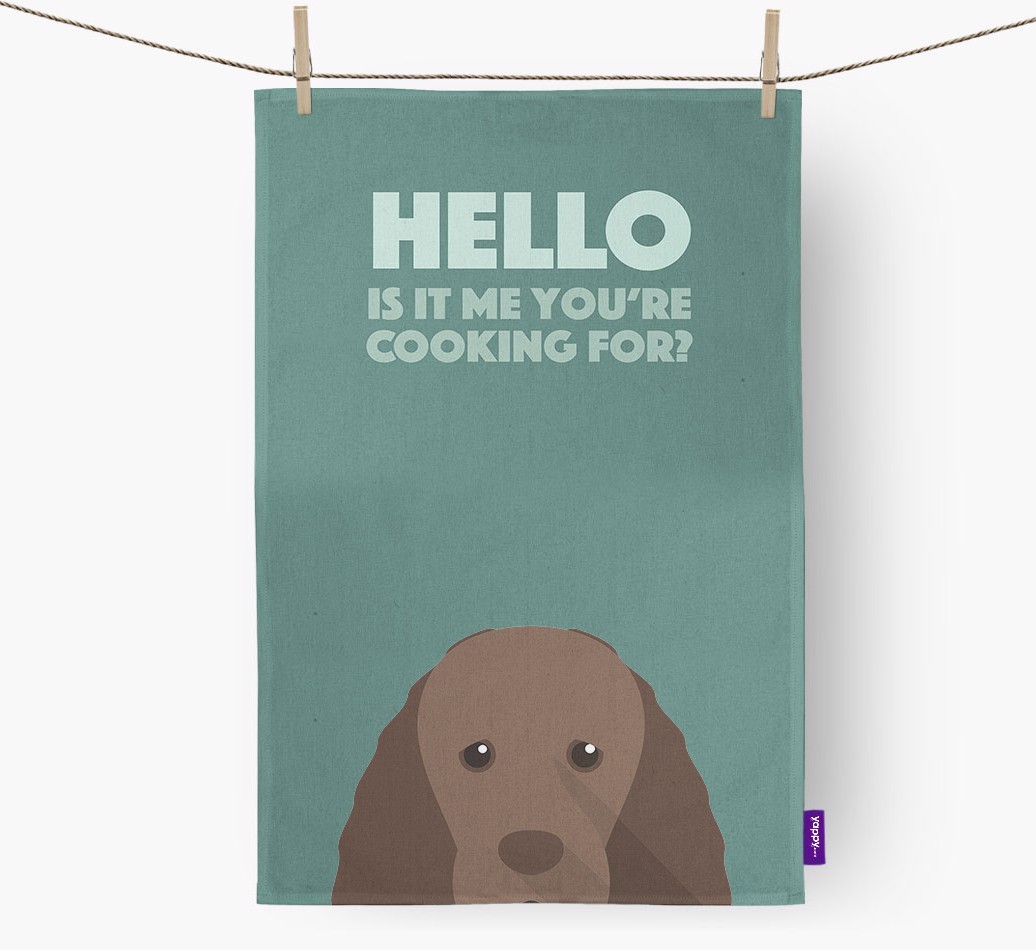 'Cooking For' - Personalised {breedFullName} Tea Towel