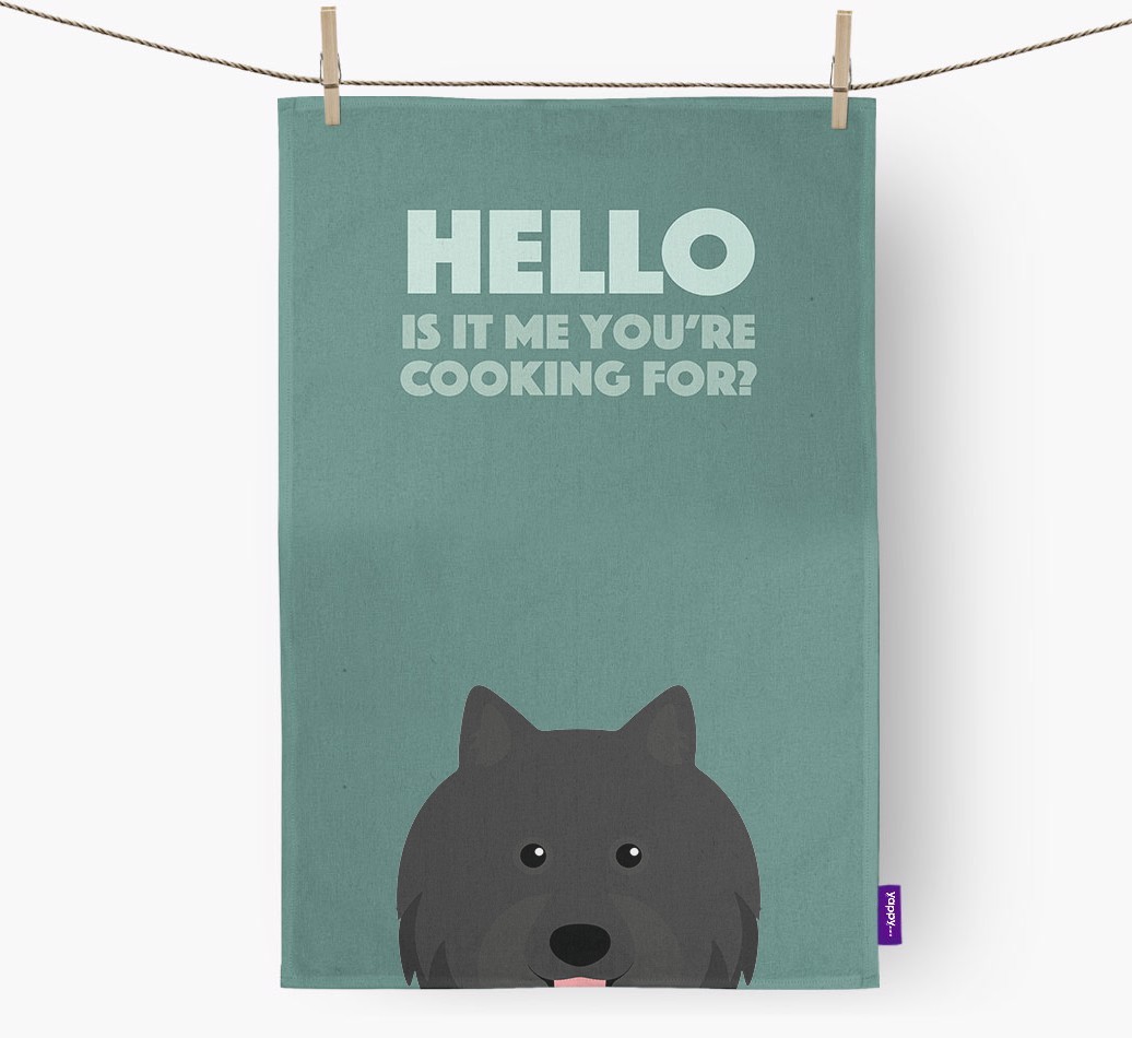 'Cooking For' - Personalised {breedFullName} Tea Towel
