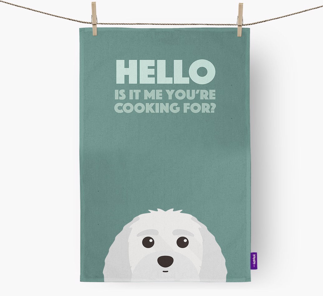 'Cooking For' - Personalised {breedFullName} Tea Towel
