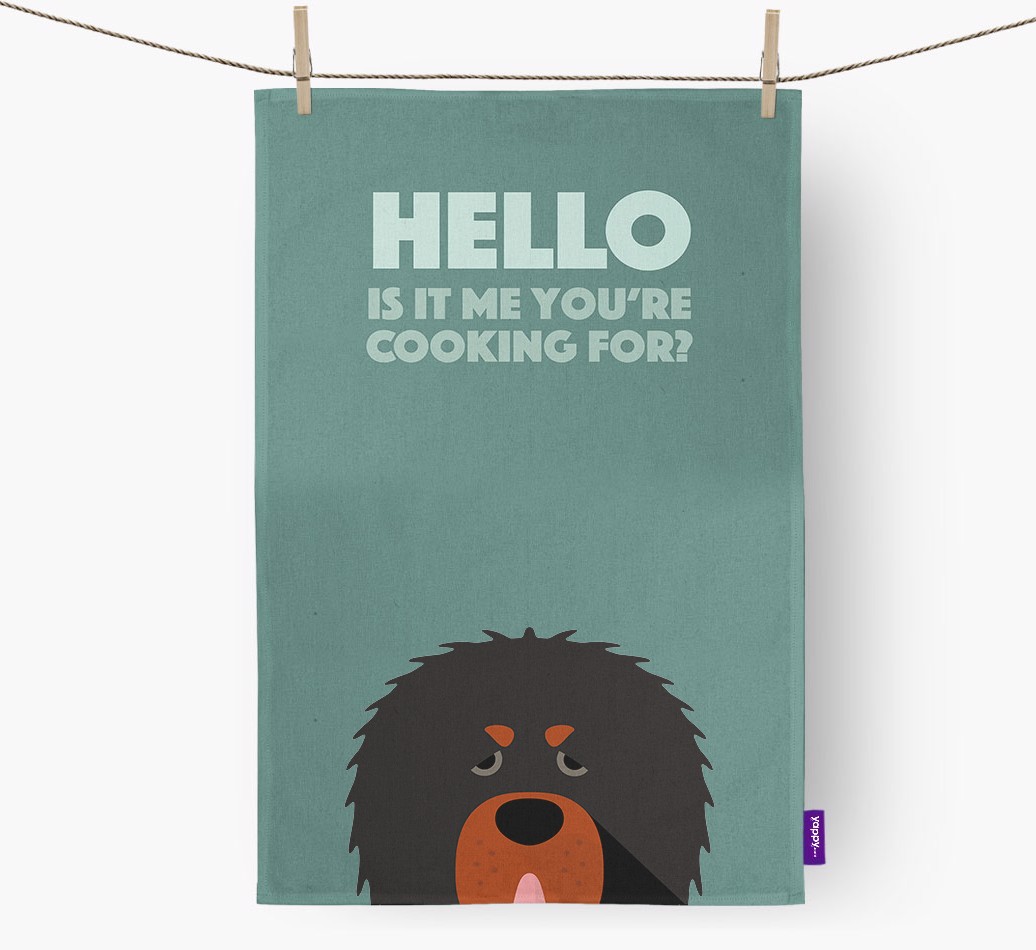 'Cooking For' - Personalised {breedFullName} Tea Towel