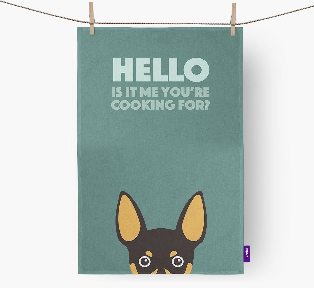 'Cooking For' - Personalised {breedFullName} Tea Towel