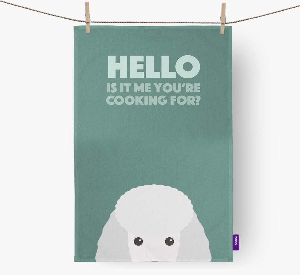 'Cooking For' - Personalised {breedFullName} Tea Towel