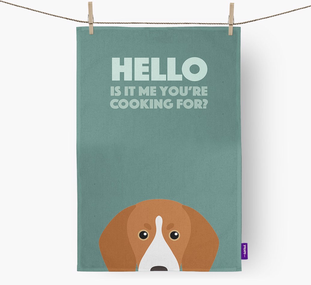 'Cooking For' - Personalised {breedFullName} Tea Towel