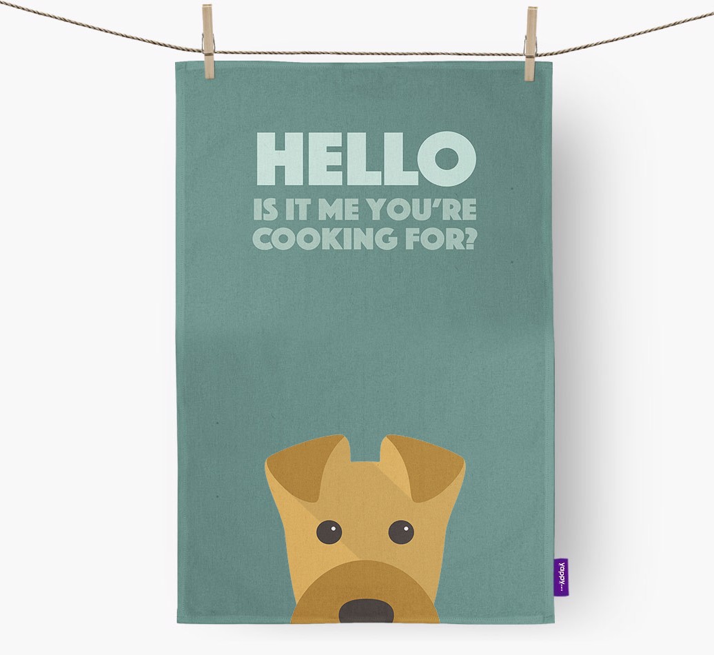 'Cooking For' - Personalised {breedFullName} Tea Towel