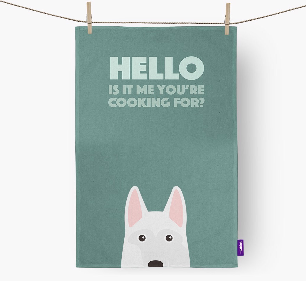 'Cooking For' - Personalised {breedFullName} Tea Towel