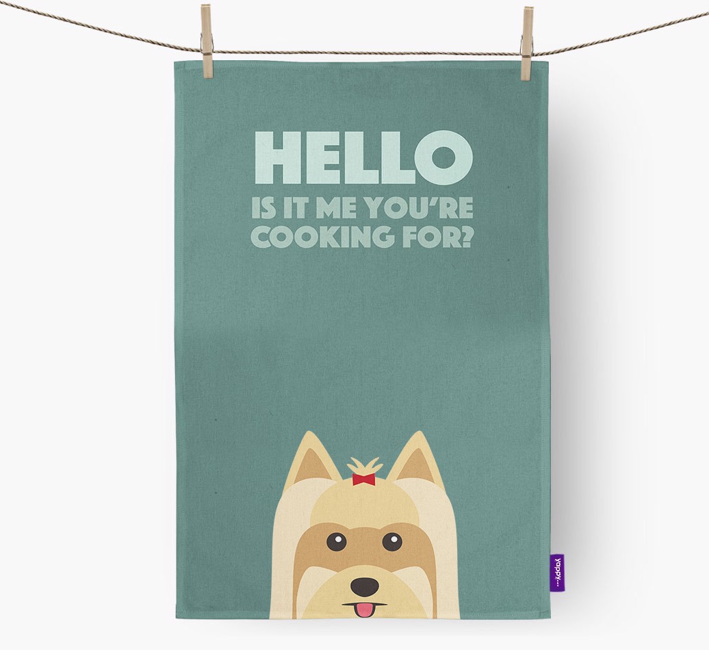 'Cooking For' - Personalised {breedFullName} Tea Towel